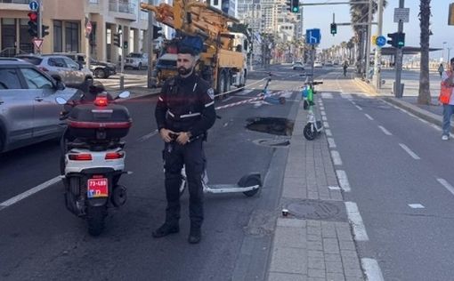 В Тель-Авиве утром 20 апреля на улице Герберт Самуэль, недалеко от набережной, образовался провал в ...